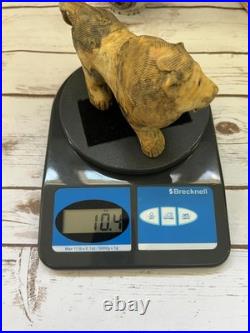 Vintage Hand Carved Lion Figurine