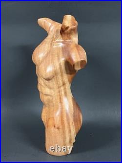 Vintage Hand Carved Male Nude Torso Body Sculpture, Home Decor Vintage Hand Carved Male Nude Torso Body Sculpture, Home Decor
