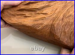 Vintage Hand Carved OAK Wood Man Face WIND Tree Sculpture 18 Hanging Art Signed