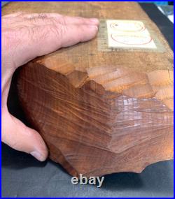 Vintage Hand Carved OAK Wood Man Face WIND Tree Sculpture 18 Hanging Art Signed