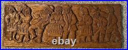 Vintage Hand Carved Polish Wall Wedding Hanging Panel Poland