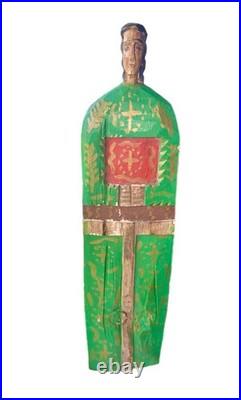 Vintage Hand-Carved Santero Bulto Mexican Folk Art, Priestly Vestments