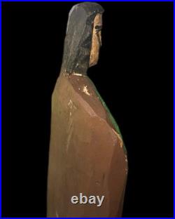 Vintage Hand-Carved Santero Bulto Mexican Folk Art, Priestly Vestments