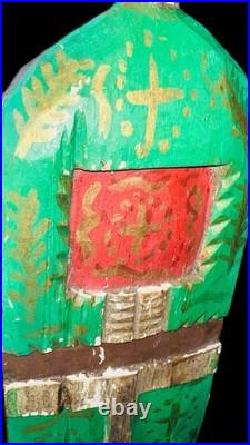 Vintage Hand-Carved Santero Bulto Mexican Folk Art, Priestly Vestments