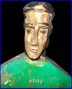 Vintage Hand-Carved Santero Bulto Mexican Folk Art, Priestly Vestments