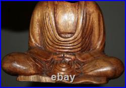 Vintage Hand Made Carving Wood Budha Figurine