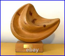 Vintage Handcrafted Abstract Contemporary Wooden Sculpture Large