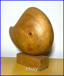 Vintage Handcrafted Abstract Contemporary Wooden Sculpture Large