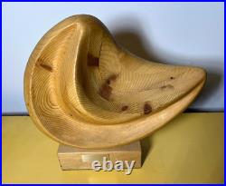 Vintage Handcrafted Abstract Contemporary Wooden Sculpture Large
