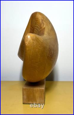 Vintage Handcrafted Abstract Contemporary Wooden Sculpture Large