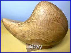 Vintage Handcrafted Abstract Contemporary Wooden Sculpture Large