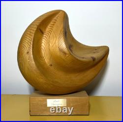 Vintage Handcrafted Abstract Contemporary Wooden Sculpture Large