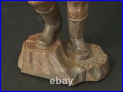 Vintage Hungarian Zoltan Szabo Hand Carved Wood Folk Art Man with Ax & Saw 16