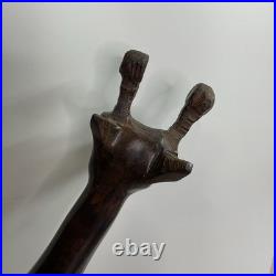 Vintage Ironwood Hand Carved Giraffe -18tall African Tribal Heritage Home Decor