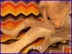 Vintage Jamaican Erotic Wood Sculpture 1970s Handmade Folk Art