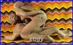 Vintage Jamaican Erotic Wood Sculpture 1970s Handmade Folk Art