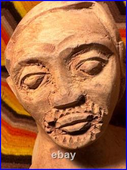 Vintage Jamaican Erotic Wood Sculpture 1970s Handmade Folk Art