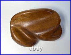 Vintage James Prestini Style Handcrafted Wood Sculpture Contemporary Art