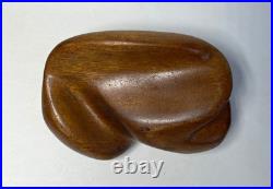 Vintage James Prestini Style Handcrafted Wood Sculpture Contemporary Art