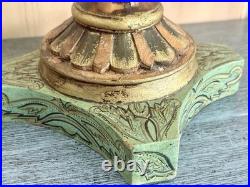 Vintage John Richard's Carved Wood Marble Style Sculpture 21x7.5