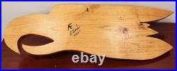 Vintage Large Carved Eagle Head Signed By Artist Wall Hanging