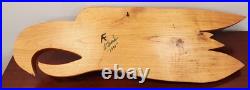 Vintage Large Carved Eagle Head Signed By Artist Wall Hanging