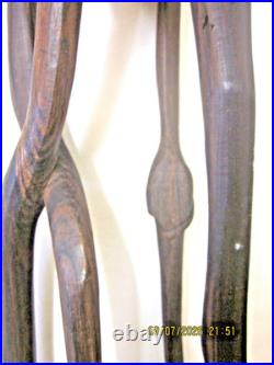 Vintage Large Makonde Shetani African Wood Carving 19.5