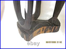 Vintage Large Makonde Shetani African Wood Carving 19.5