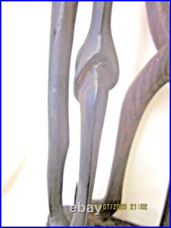 Vintage Large Makonde Shetani African Wood Carving 19.5