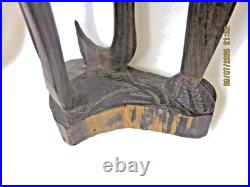 Vintage Large Makonde Shetani African Wood Carving 19.5
