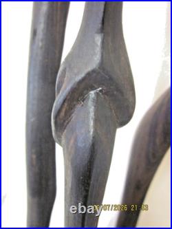 Vintage Large Makonde Shetani African Wood Carving 19.5
