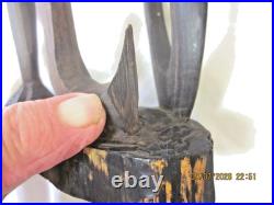 Vintage Large Makonde Shetani African Wood Carving 19.5