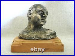 Vintage Male Bust Sculpture, Fine Art Ceramic Male Portrait Statue Vintage Male Bust Sculpture, Fine Art Ceramic Male Portrait Statue