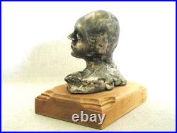 Vintage Male Bust Sculpture, Fine Art Ceramic Male Portrait Statue Vintage Male Bust Sculpture, Fine Art Ceramic Male Portrait Statue