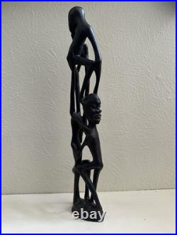 Vintage Mid-Century Makonde Sculpture Shetani East African Wood Carving/Art
