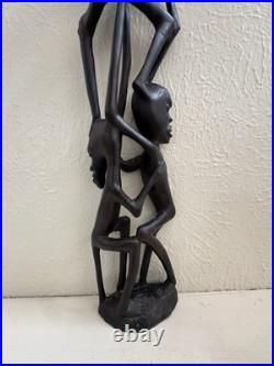 Vintage Mid-Century Makonde Sculpture Shetani East African Wood Carving/Art