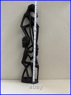 Vintage Mid-Century Makonde Sculpture Shetani East African Wood Carving/Art