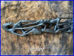 Vintage Mid-Century Makonde Sculpture Shetani East African Wood Carving/Art