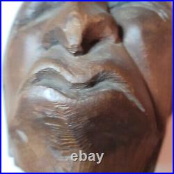 Vintage Mike WILLIAMS Cedar Squamish Indigenous Native Face Sculpture Carving
