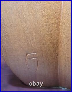 Vintage Modernist Abstract Wood Sculpture Geometric Form Mid Century Art Decor