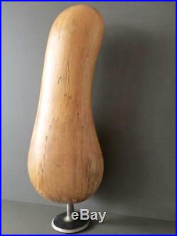 Vintage Modernist Wood Sculpture Abstract Hand Carved Erotic Figurine