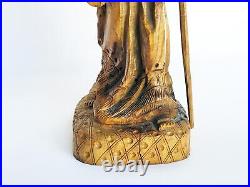 Vintage Moses Hand Carved Olive Wood Sculpture Exquisite Detail