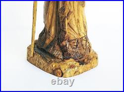 Vintage Moses Hand Carved Olive Wood Sculpture Exquisite Detail