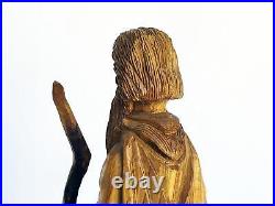 Vintage Moses Hand Carved Olive Wood Sculpture Exquisite Detail