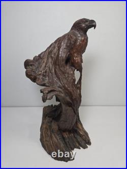 Vintage Natural Organic Driftwood Eagle Root Hand Carved Sculpture Signed Mosley