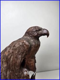 Vintage Natural Organic Driftwood Eagle Root Hand Carved Sculpture Signed Mosley