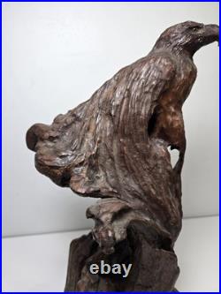Vintage Natural Organic Driftwood Eagle Root Hand Carved Sculpture Signed Mosley