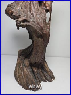 Vintage Natural Organic Driftwood Eagle Root Hand Carved Sculpture Signed Mosley