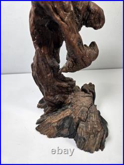 Vintage Natural Organic Driftwood Eagle Root Hand Carved Sculpture Signed Mosley