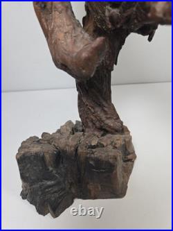 Vintage Natural Organic Driftwood Eagle Root Hand Carved Sculpture Signed Mosley